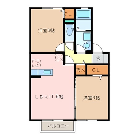 松阪駅 徒歩28分 2階の物件間取画像